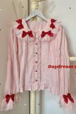Retro Bow Lace Long and Short Sleeve Blouse