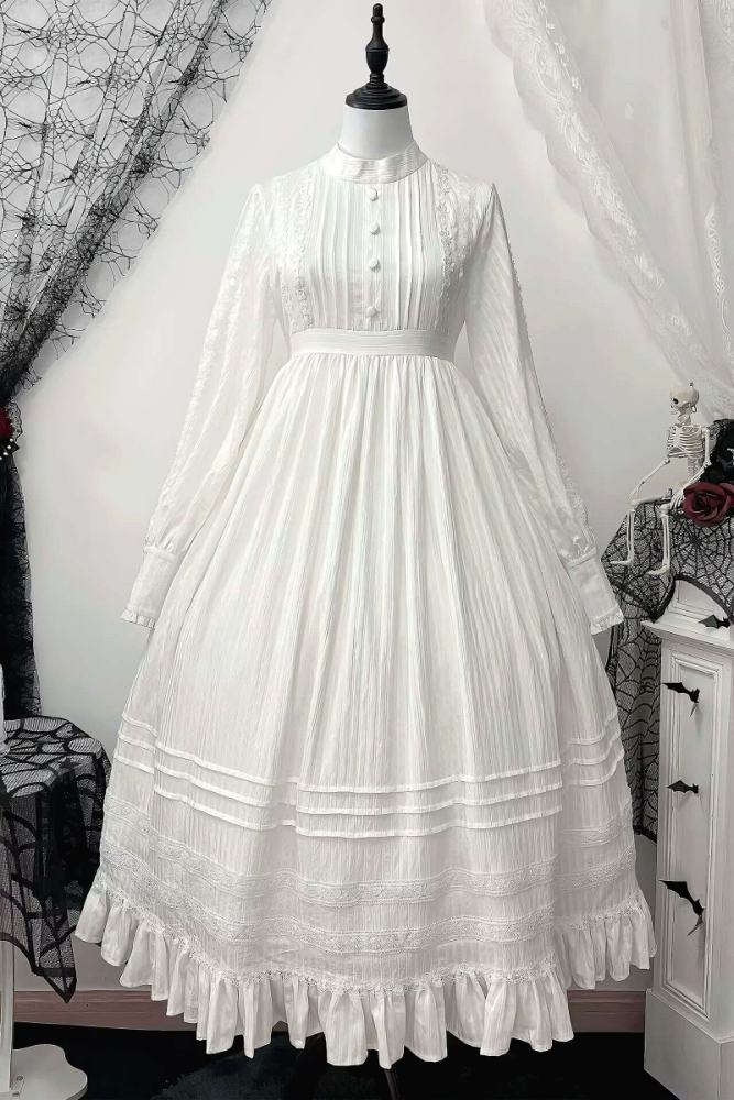 Quiet Place Kuro Shiro Lolita Gothic One Piece Dress