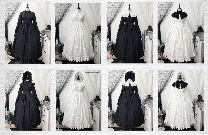 Quiet Place Kuro Shiro Lolita Gothic One Piece Dress