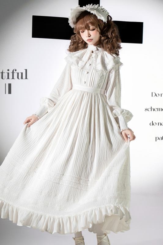 Quiet Place Kuro Shiro Lolita Gothic One Piece Dress