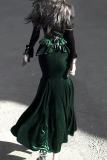 Dark Forest Black Green Lolita Top Fishtail Skirt