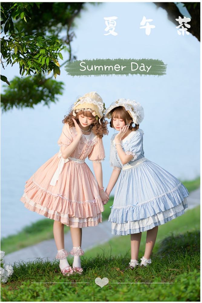 Summer Tea Yellow Lolita One Piece Dress