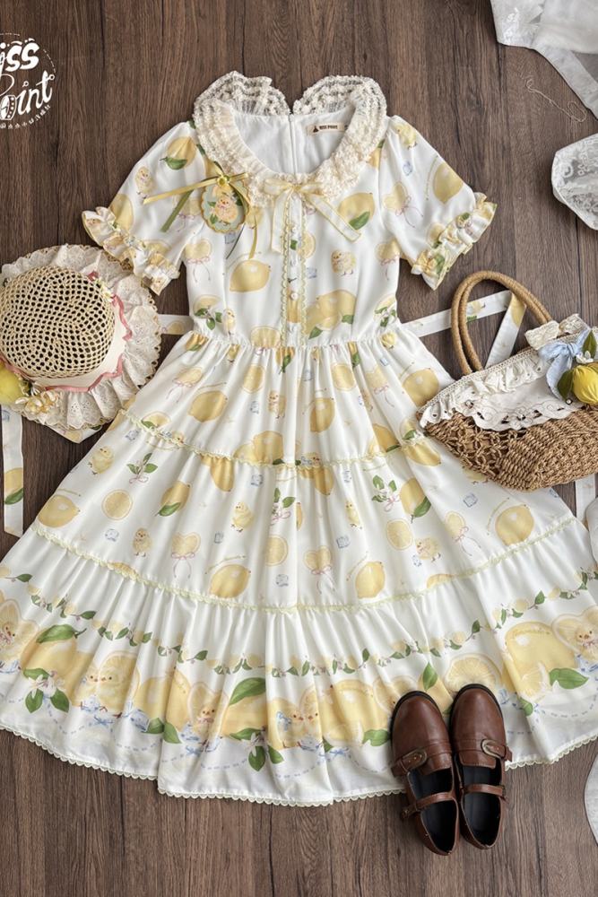 Miss Point Lemon Chicks Spring Summer Lolita One Piece Dress