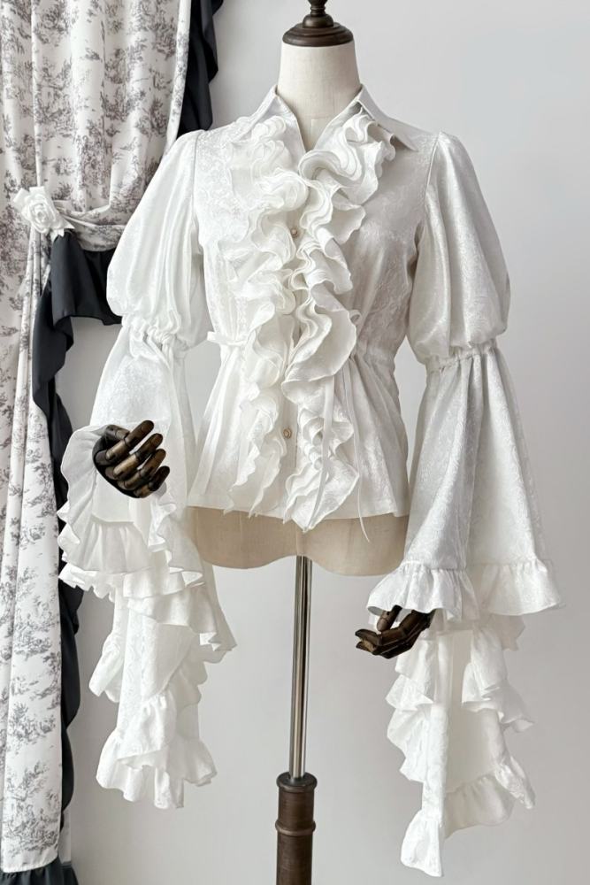 The Muppet Moon Stream Ruffles Victorian Lolita Blouse