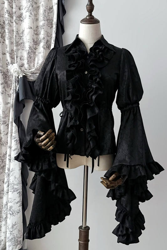 The Muppet Moon Stream Ruffles Victorian Lolita Blouse