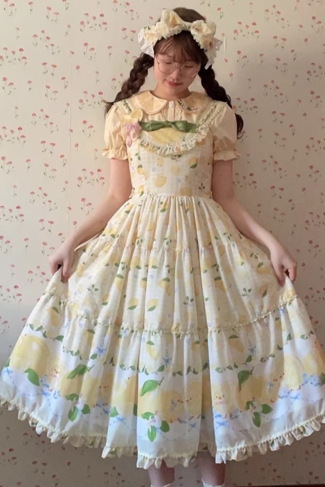 Miss Point Lemon Chicks Spring Summer Lolita JSK