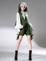 Princess Chronicles Retro Green Prince Ouji Lolita Vest, Short and Cape