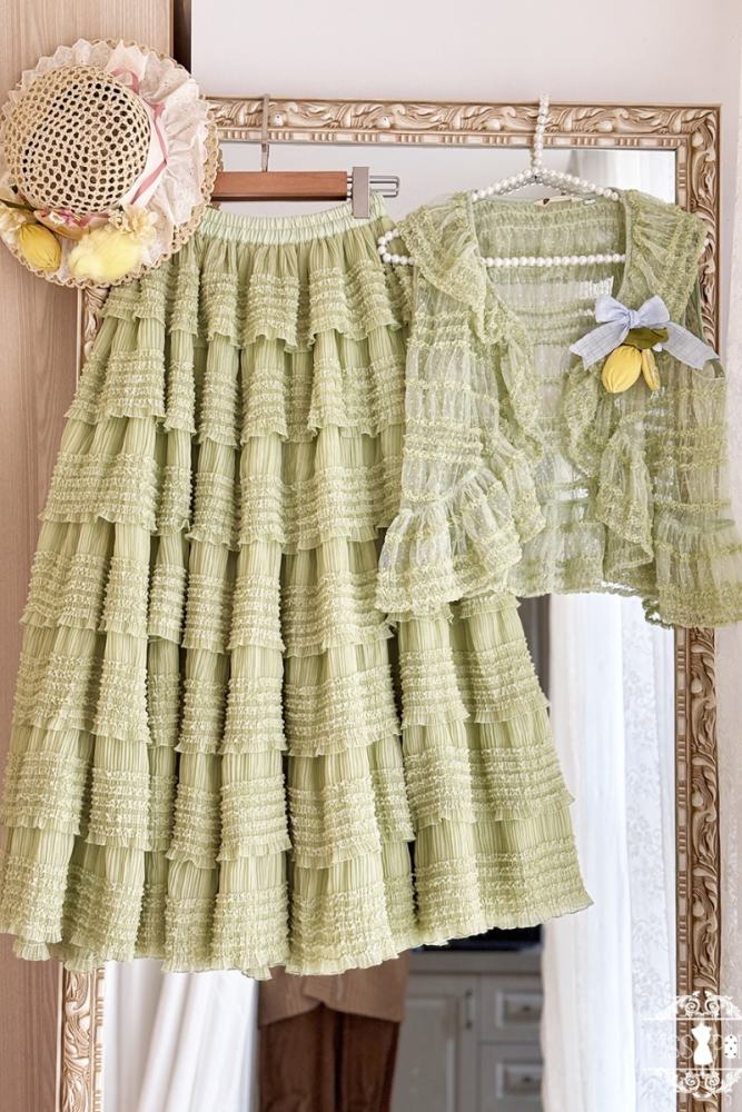 Lemon Chicks Spring Summer Lolita Vest Blouse Underskirt