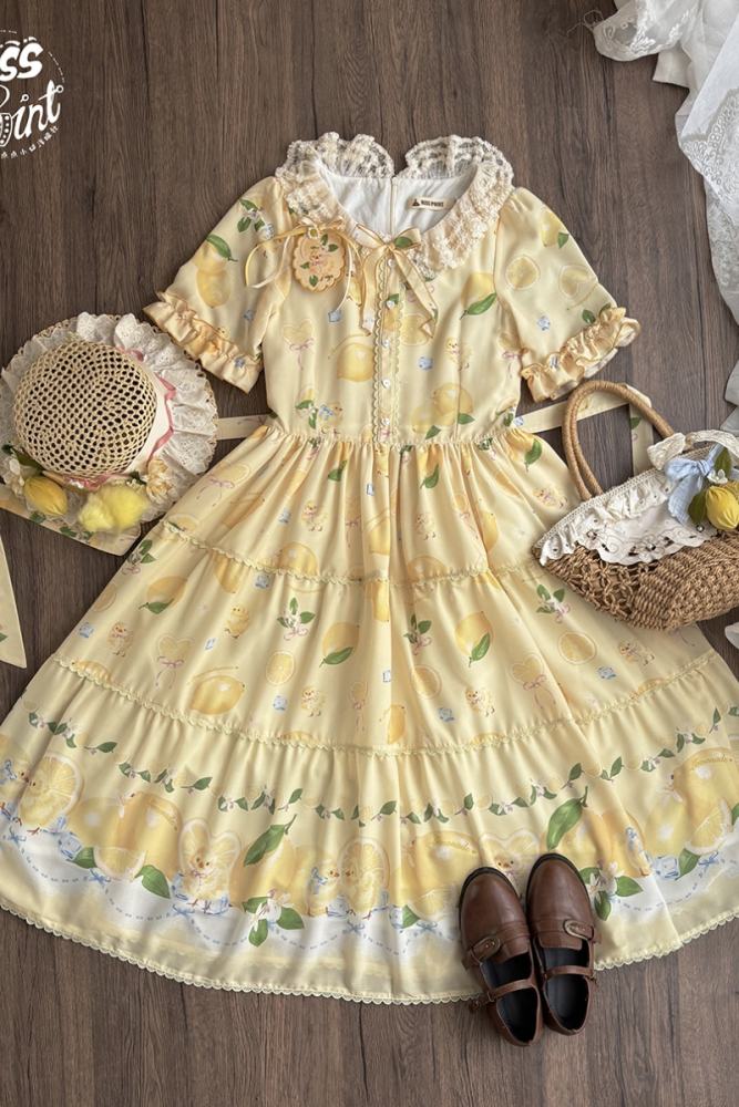 Miss Point Lemon Chicks Spring Summer Lolita One Piece Dress