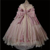 Catherine Heavy Ruffles Pink Hime Lolita Dress and Underskirt