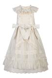Crabapple Blossom Courtyard Blue Qi Lolita Dress Set Lolita