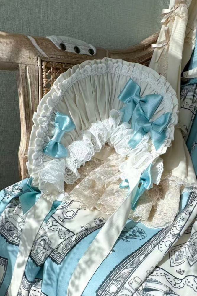 Porcelain Hearts Paint Dreams Blue Lolita JSK SK Accessories