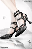 Cross Joan of Arc Gothic High Heel Sandals Lolita Shoes