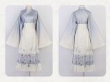Crabapple Blossom Courtyard Blue Qi Lolita Dress Set Lolita