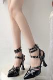 Cross Joan of Arc Gothic High Heel Sandals Lolita Shoes