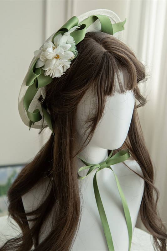 Withpuji Blooming Roses Lolita Dress Green Accessories