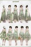 Withpuji Blooming Roses Lolita Dress Green Accessories