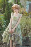 Withpuji Blooming Roses Green Set Lolita Dress