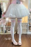 Roji Print Above Knees Summer Autumn White Lolita Socks