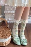 Roji Eden Apple Green Short Lolita Socks