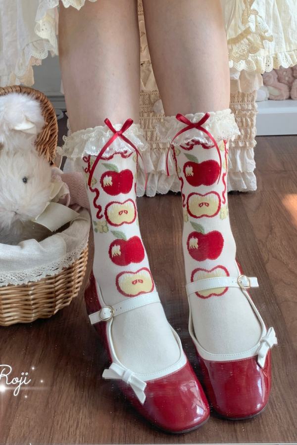 Roji Eden Apple Green Short Lolita Socks