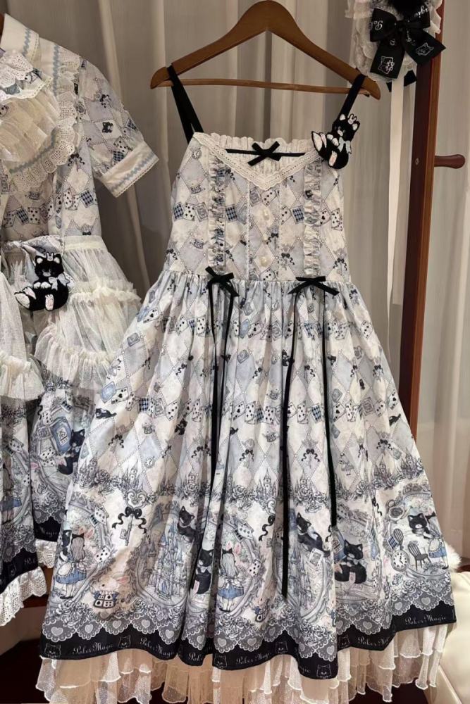 Rabbit Hole 331 Blue White OP JSK Lolita Dress