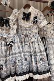 Rabbit Hole 331 Blue White OP JSK Lolita Dress