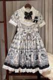 Rabbit Hole 331 Blue White OP JSK Lolita Dress