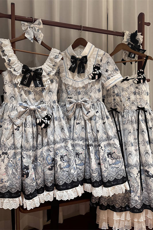 Rabbit Hole 331 Blue White OP JSK Lolita Dress
