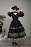 Chilling Bone Gothic Blue Purple lace up Lolita Blouse