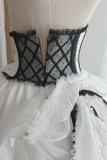 Plump Jellyfish Retro White Lolita Overdress Bloomer