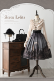Chilling Bone Gothic Blue Purple lace up Lolita Blouse