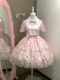 Discovering Treasure Picture Frame Cat Printed Lolita Dress