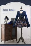Chilling Bone Gothic Blue Purple lace up Lolita Blouse