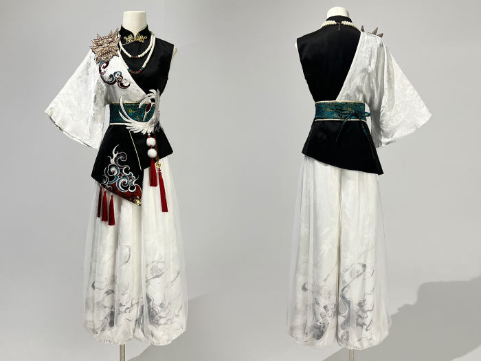 Nuo Opera One Piece Sleeve Hanfu Style Set Ouji Fashion