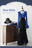Chilling Bone Gothic Blue Purple lace up Lolita Blouse
