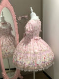 Discovering Treasure Picture Frame Cat Printed Lolita Dress