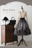 Chilling Bone Gothic Blue Purple lace up Lolita Blouse