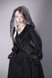 Chilling Bone Gothic Blue Purple lace up Lolita Blouse