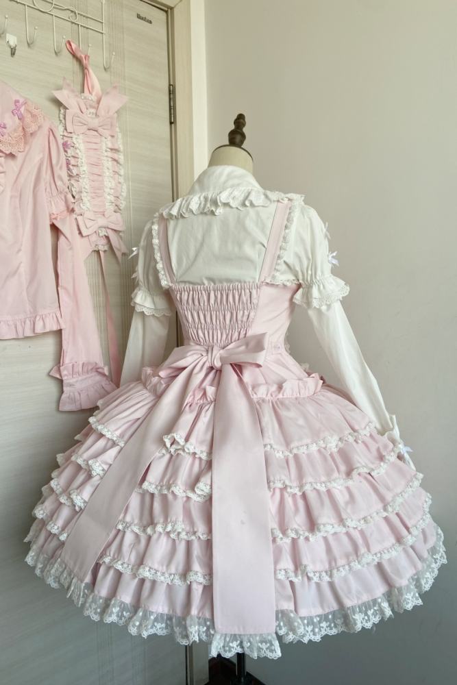 Half Sugar Ism Sweet Pink Lolita Jumper Dress