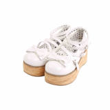 MODO Wood Grain High Platform Lolita Heels Shoes