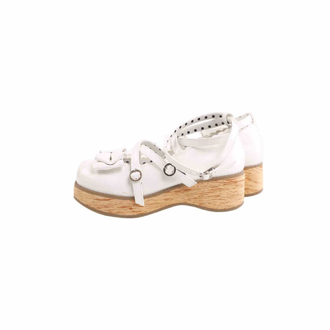 MODO Wood Grain High Platform Lolita Heels Shoes