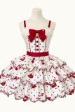 Dark Star Island Cherry Coat of Arms Red Dots Print Lolita OP JSK