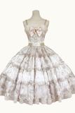 Dark Star Island Cherry Coat of Arms Dark Print Lolita OP JSK