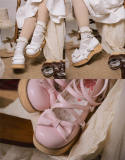 MODO Wood Grain High Platform Lolita Heels Shoes