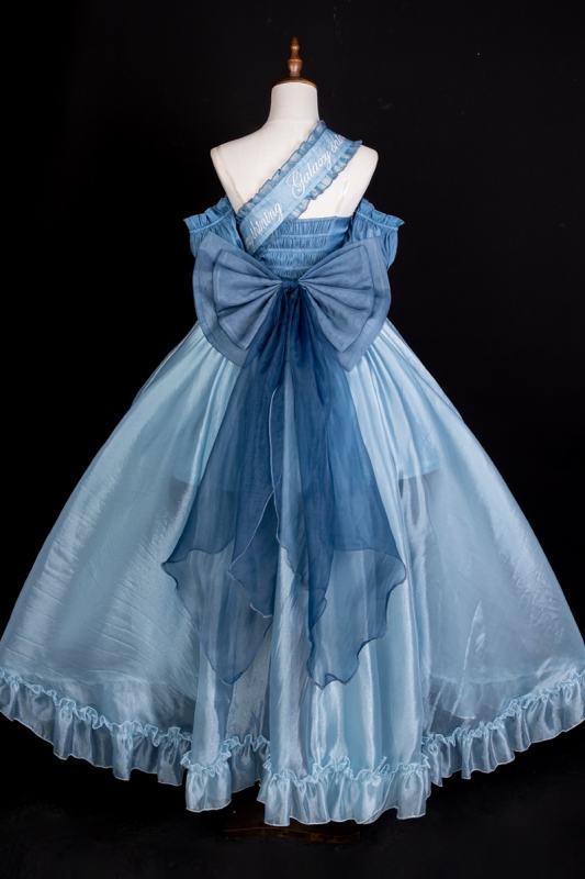 Brilliant Starlight Blue Train Dress Set Formal Dress