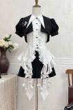 Broken Gemstones White Sleeveless Blouse Lolita Set