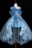 Brilliant Starlight Blue Train Dress Set Formal Dress
