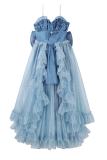 Brilliant Starlight Blue Train Dress Set Formal Dress