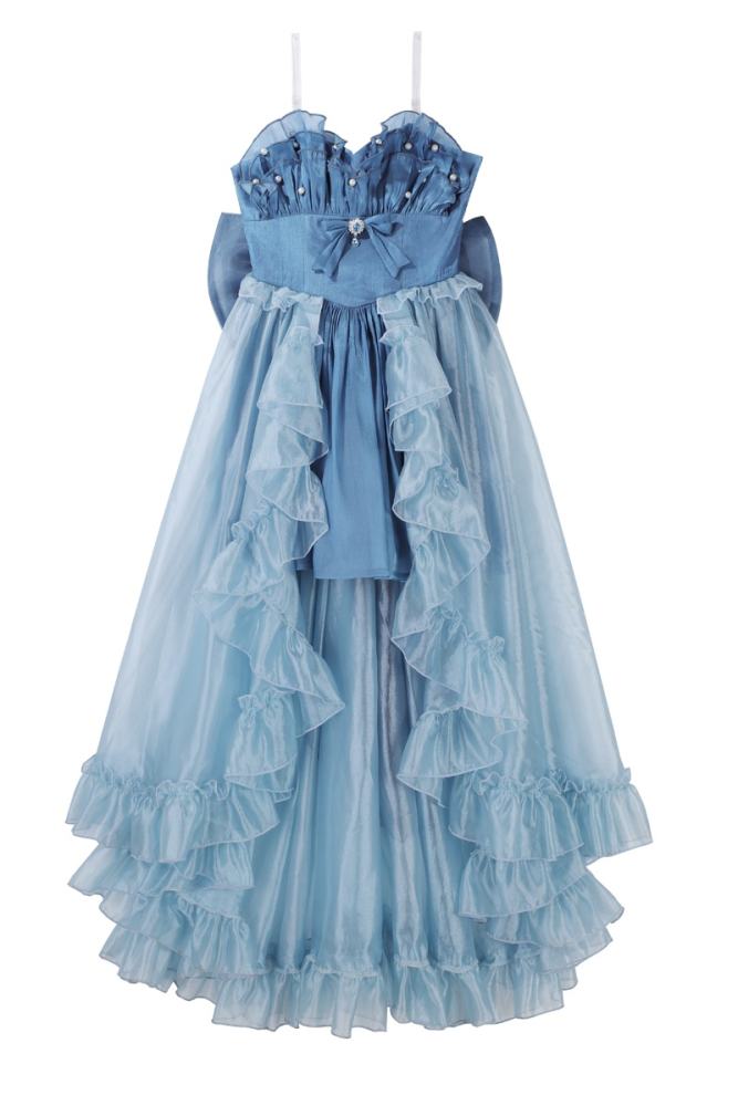 Brilliant Starlight Blue Train Dress Set Formal Dress